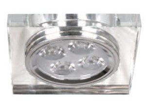 Mirror Square Glass Flush Mount Spot