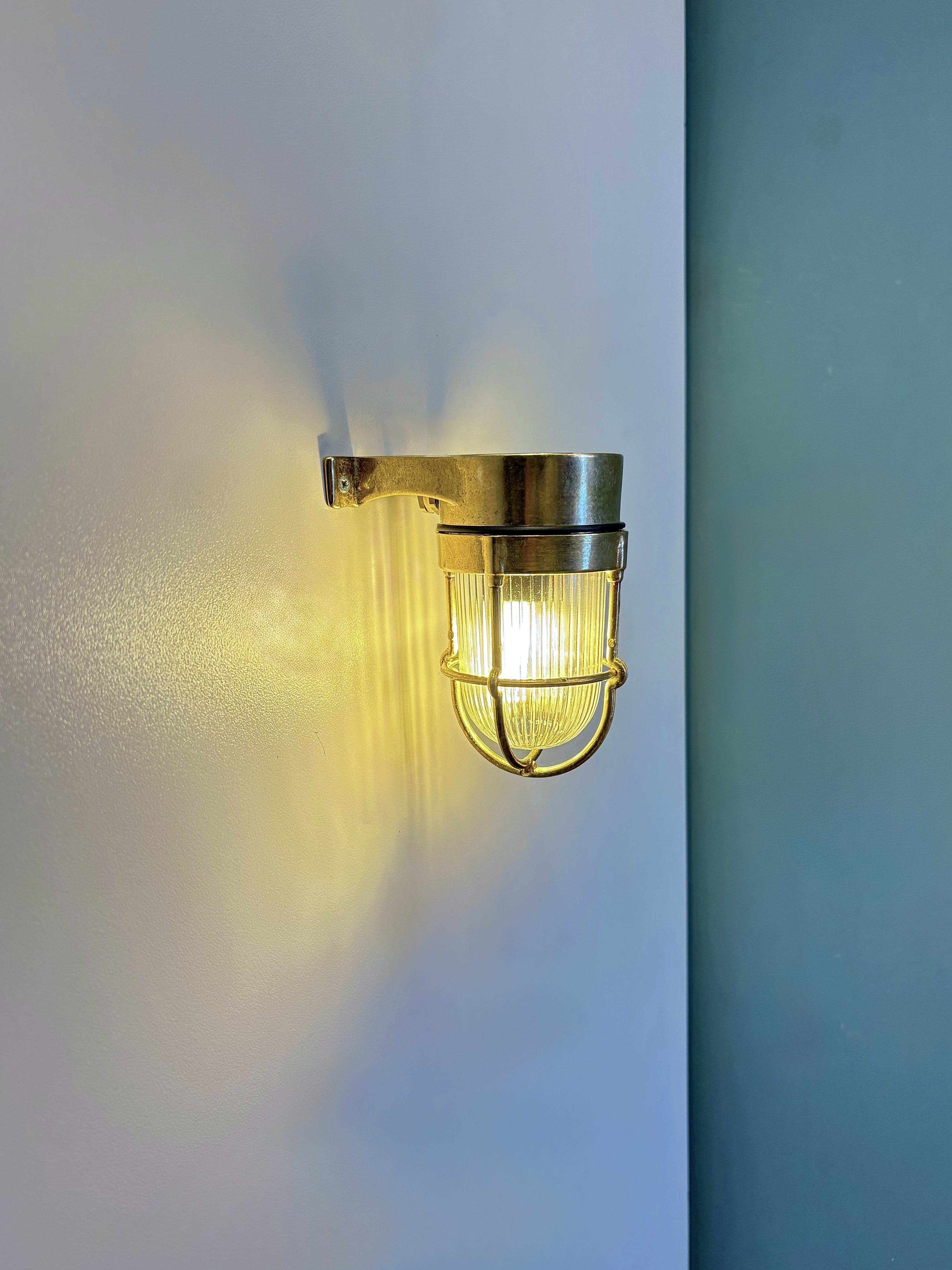 Baceno Mini Brass Harbor Wall Lamp