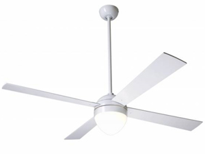 Ball White W/Light Ceiling Fan