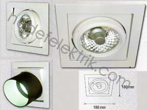 Beyaz Kare Siva Alti Metal Halide