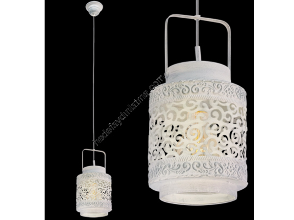Beyaz Silindir Modern Sarkıt