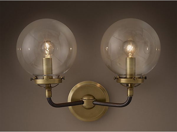 Bistro Globe Sconce 2'li