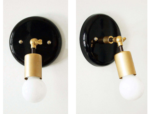 Black Gold Wall Light Modern Sconce