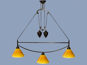 Blond Chandelier with 3-Elevator