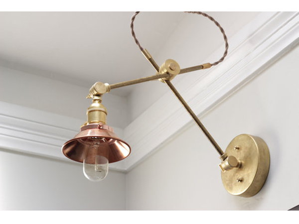 Brass Articulating Adjustable Industrial Wall Lamp