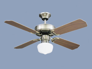 Builder Ceiling Fan in Antique Brass