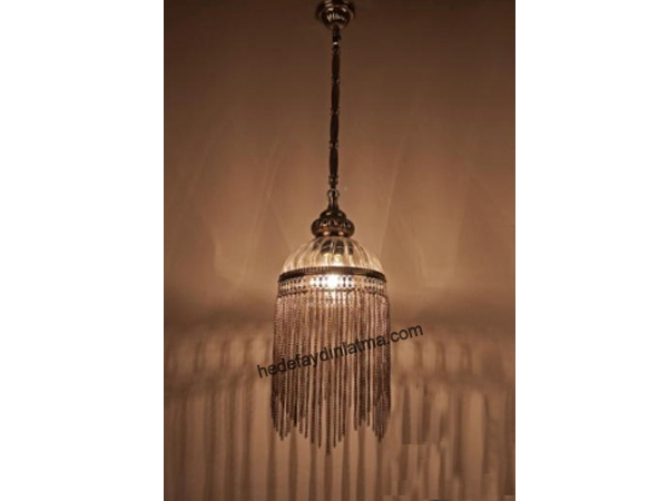 Glass Lattice Chain Pendant