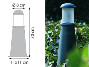 Celu Ref 30 cm Gri Yer Tipi Dış Mekan Aydınlatma