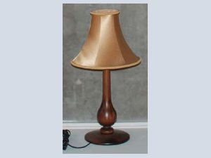 Walnut Color Wood Table Lamp