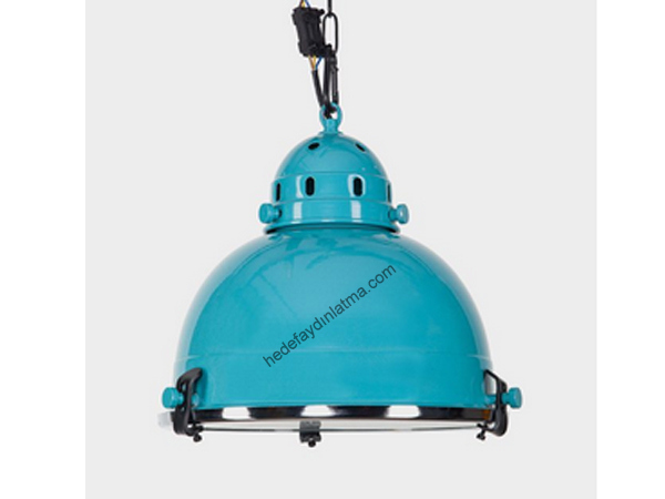 Chrome-Rimmed Turquoise pendant