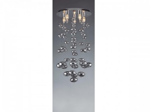 Crax Deuces Wild Long Chrome Batch Pendant