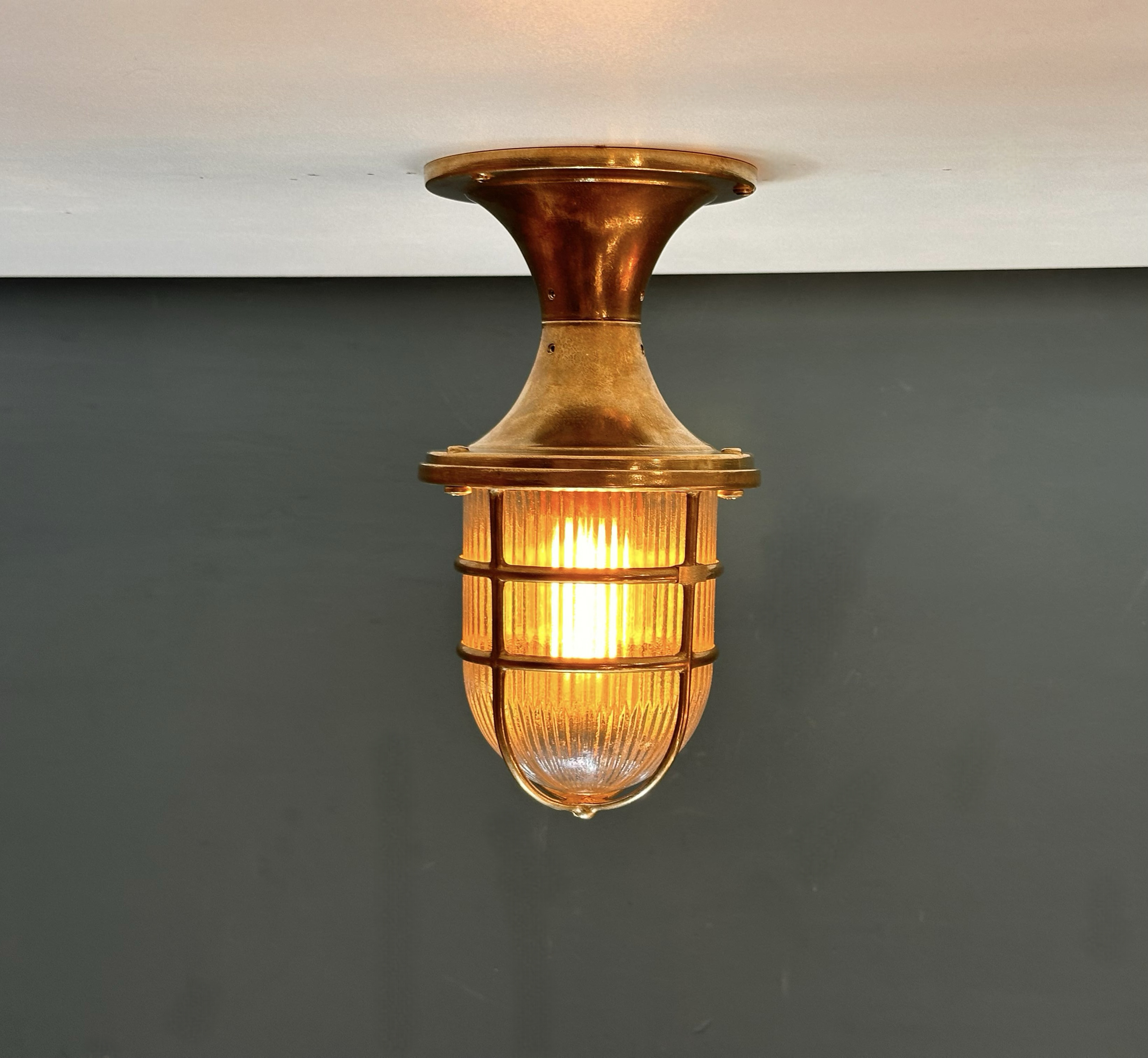 Delsol Grande Brass Nautical Wall Sconce