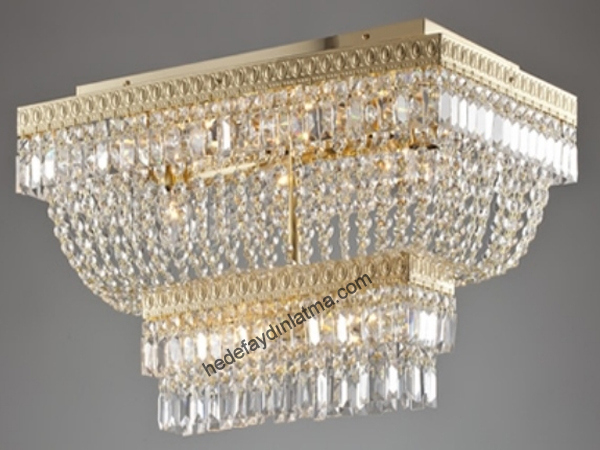 Stone Chandelier with Rectangular Edges