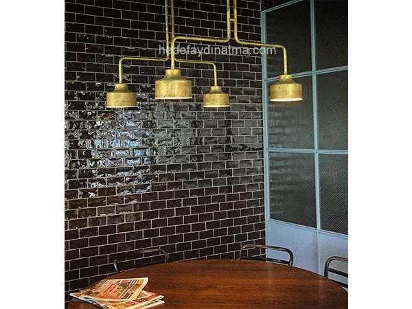Doble Arm Brass Pendant