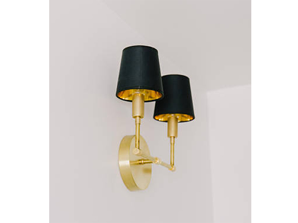 Double Brass Candelabra Sconce