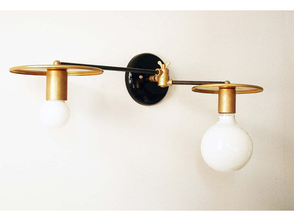 Double Brass Swivel  Modern Sconce