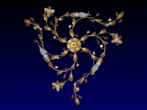 Flower Ferforje 3\'lü Tavan Aydınlatması