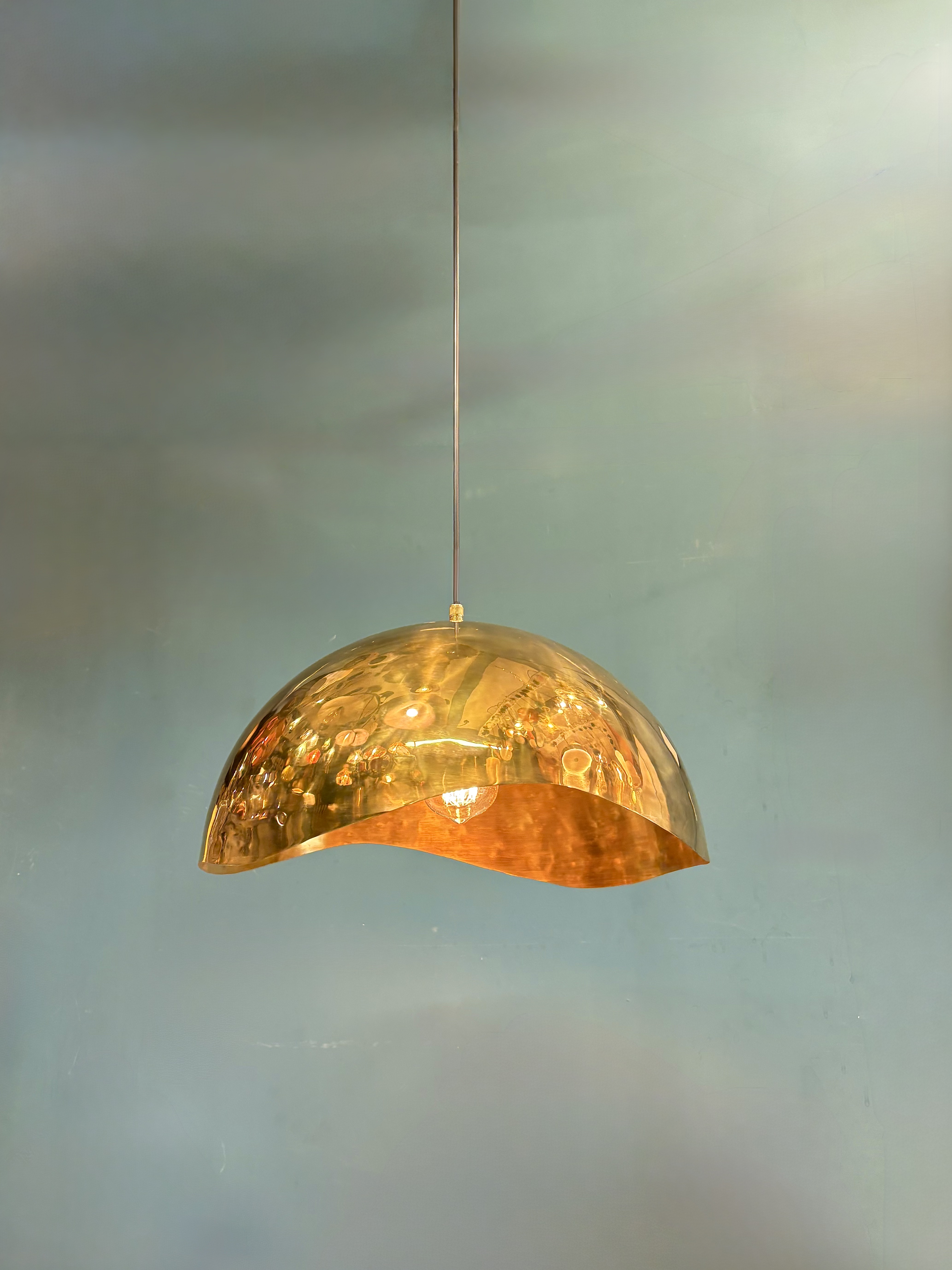 Gera Hammered Brass Pendant Light