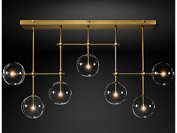 Glass Globe Pendant 150 cm