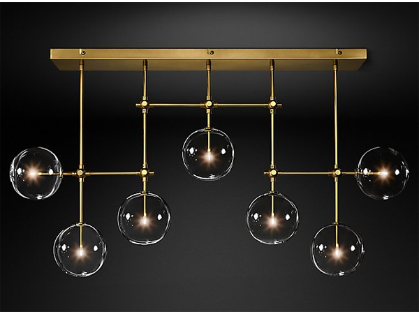 Glass Globe Pendant 180 cm