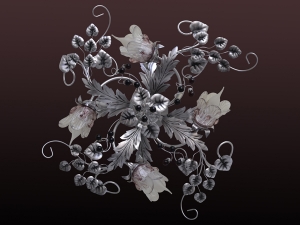 Grey Rose Ferforje 4\'lü Tavan Lambası