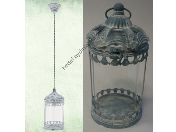 Gümüş Gri Modern Tekli Sarkıt
