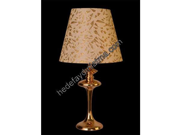 Cream Yellow Figured Fixture Desk Lamp