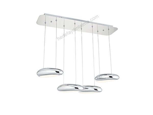 Chrome 4'lü Modernn Pendant