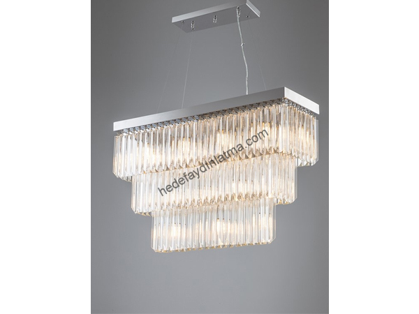 Chrome Plated Rectangular Chandelier