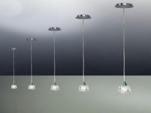 Lema Single Chrome White Pendant