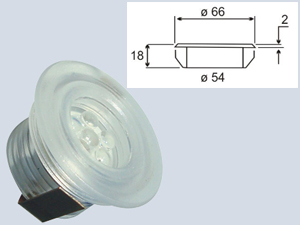 Marine Mini Gömme 6 Led 24V