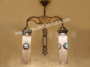 Blue Bead 2'li Pendant