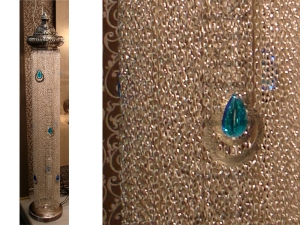 Blue Beady Chained Pendant