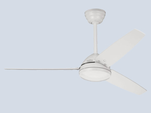 Metro 3 Sleeves White ceiling fan