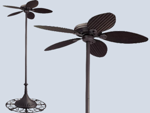 Dark Bronze 5 Winged Foot Oasis Floor Fan