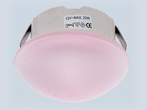 Pembe Yuvarlak Camlı Halojen Spot