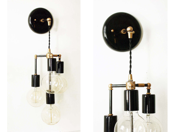 Quatro Black Wall Sconce 