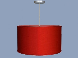 Red Dupioni Abajur Sarkıt