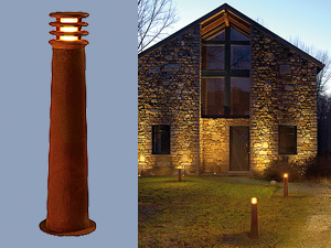 Rusty 70 cm Çim Armatürü