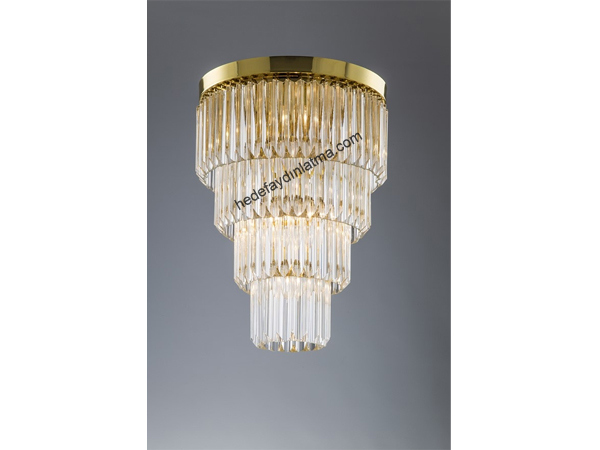 Yellow Quarter Stone Chandelier
