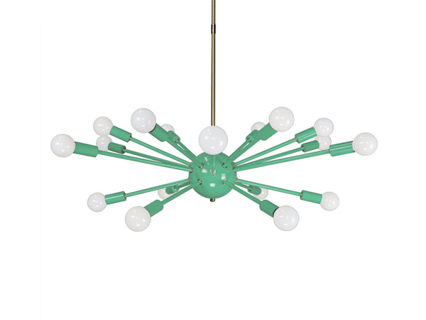 Seafoam Elliptical Sputnik Chandelier 32