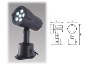 Siyah 6'li Power Led Projektör