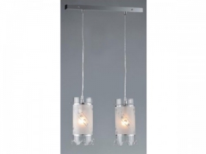 Stary Dual Chrome Cylinder Glass Modern Pendant