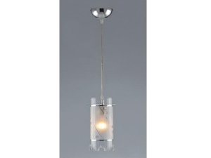 Stary Krom Silindir Camlı Modern Sarkıt