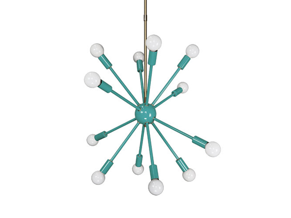 Turquoise Spherical Sputnik Chandelier 17