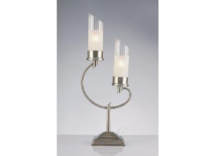 Vendi Satin Nickel Dual Desk Lamp
