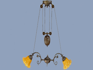Yellow 2\'li Asansörlü Avize